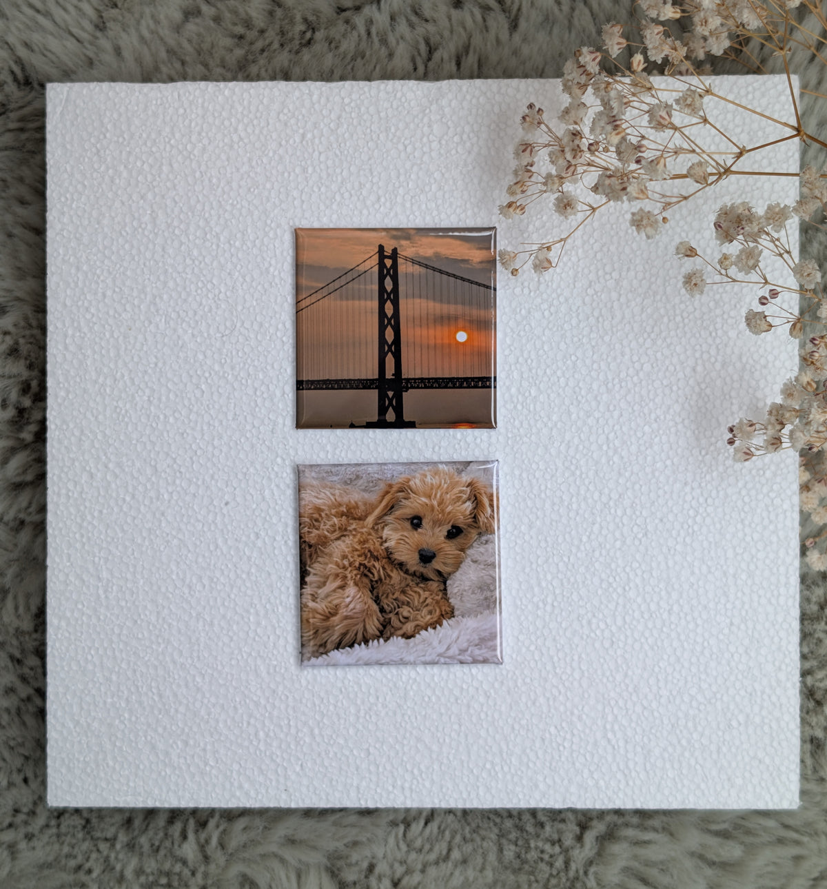 Square photo magnets (2pcs)